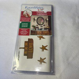 RoomMates Holiday Peel & Stick Appliques Stickers NIP Candles Snowmen Gingerbrea